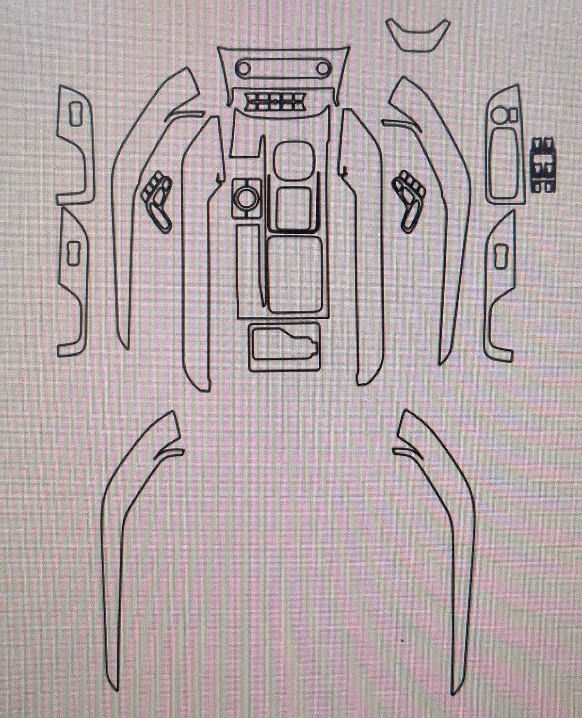 Tint & Orange Interior Precut - MAHINDRA XUV700 [AT/MT] HANDBRAKE